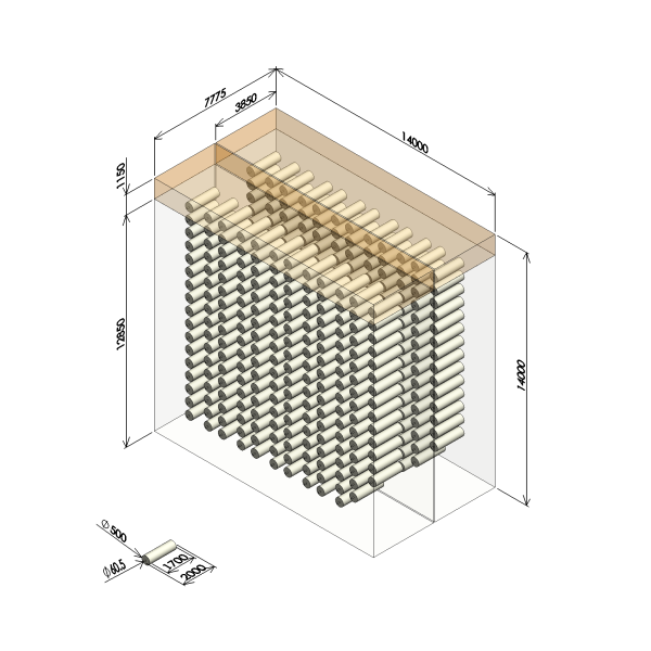 オーバーヘッド式ロールストッカー