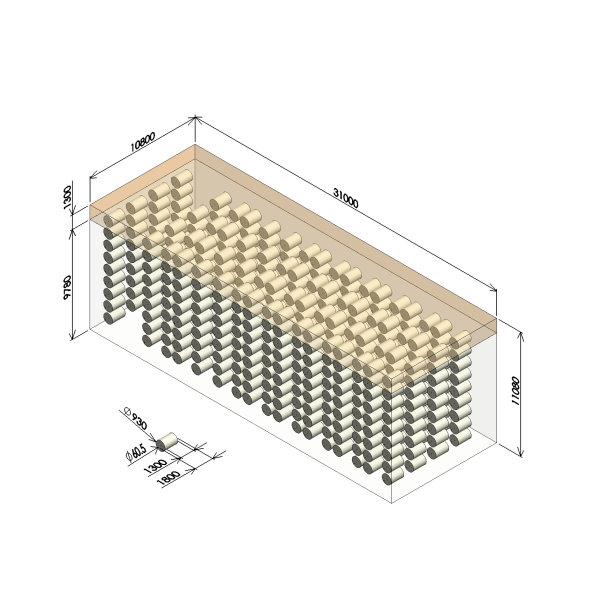 オーバーヘッド式ロールストッカー